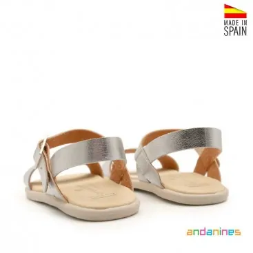 sandalias plata niña