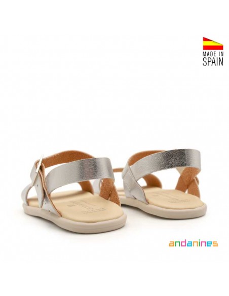 sandalias plata niña