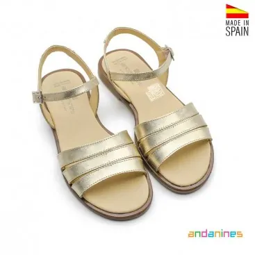 sandalias andanines doradas