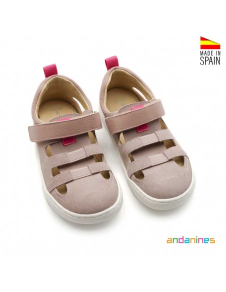 sandalia cerrada piel