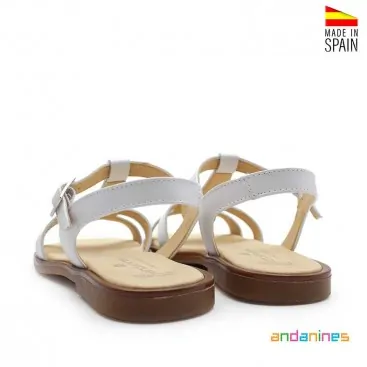 sandalias piel vestir blancas