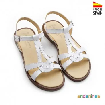 sandalias piel blancas