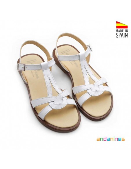sandalias piel blancas