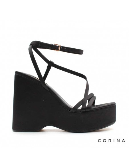 sandalias de plataforma negras