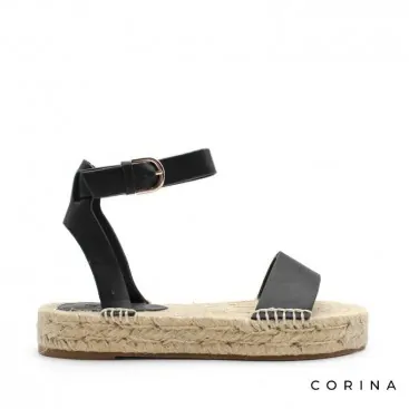 sandalias de plataforma negra