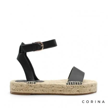 sandalias de plataforma negra