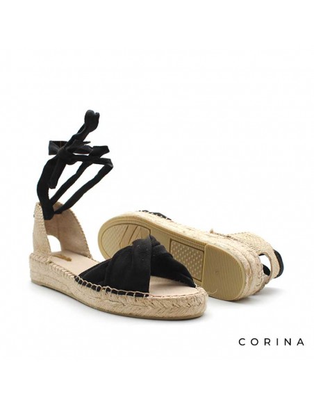 sandalia negra mujer