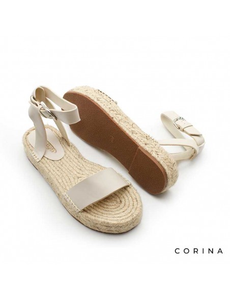 sandalias suela esparto mujer​