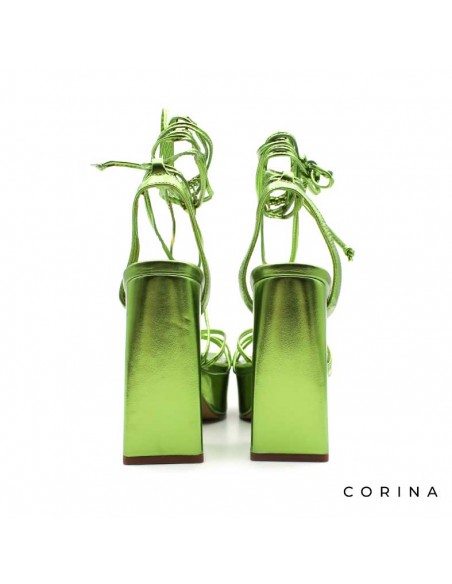 sandalias verdes fiestas