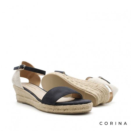 sandalias azul marino bajas