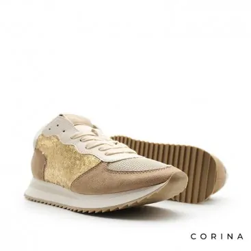 zapatillas doradas mujer