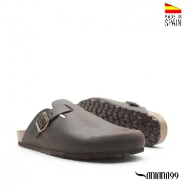 zuecos de piel hombre​