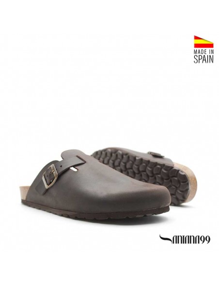 zuecos de piel hombre​