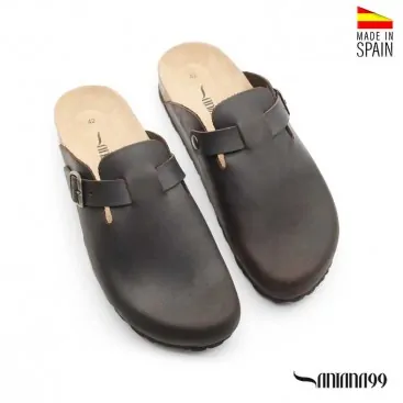 zuecos piel hombre​