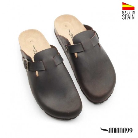 zuecos piel hombre​