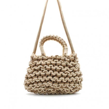 bolso beige nudos