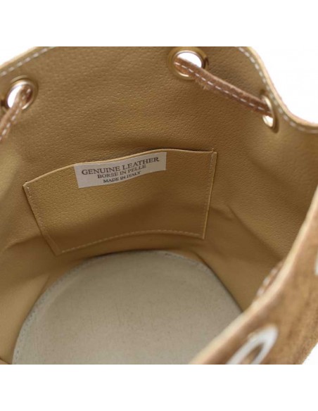 Bombonera camel piel