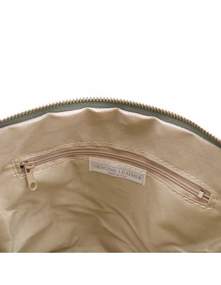 bolso verde piel italiana