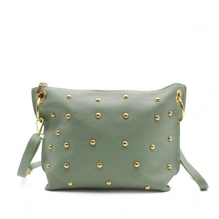 bolso piel color verde