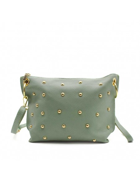 bolso piel color verde