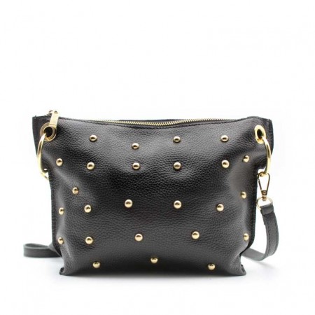 bolso negro piel tachas