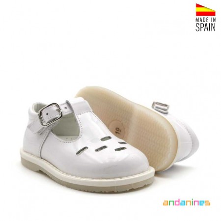 Zapato elegante niño blanco