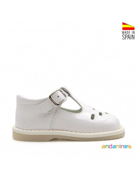 Zapatos blancos niño vestir