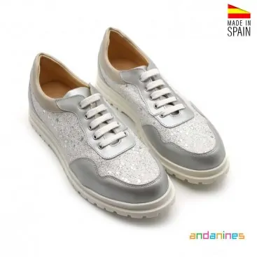 Deportivas Plateadas Niña