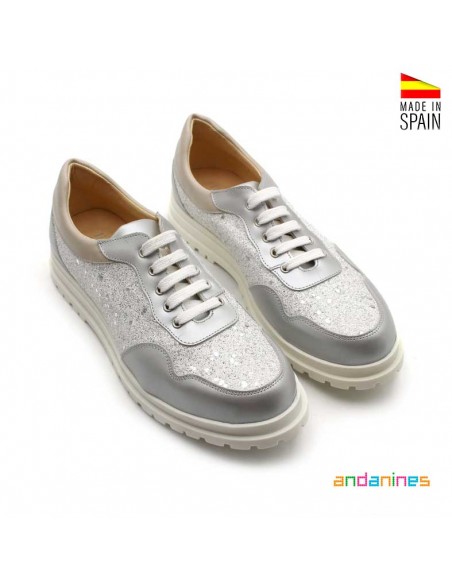 Deportivas Plateadas Niña