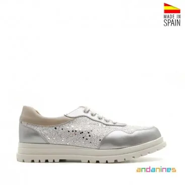 Zapatillas Plateadas Niña
