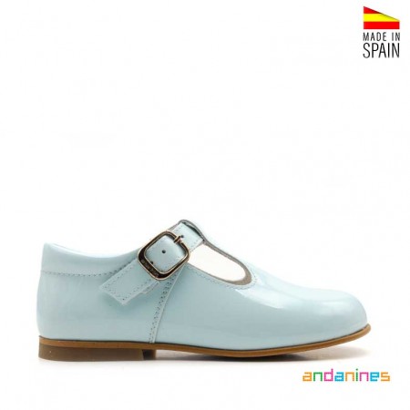Zapatos Charol Azul celeste