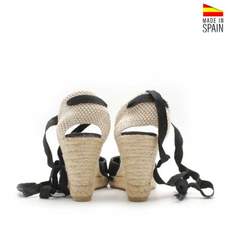 alpargantas serraje negras