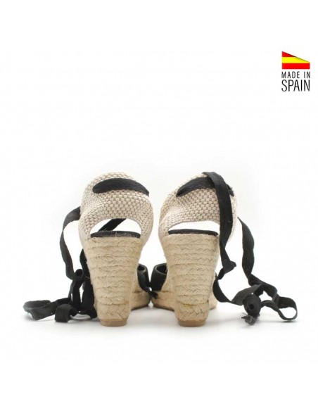 alpargantas serraje negras