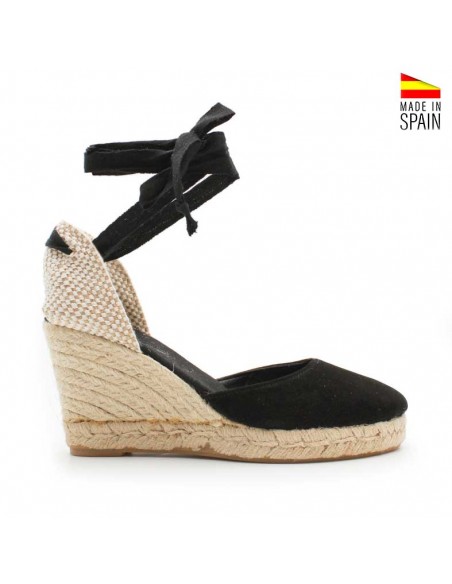 alpargatas cuña negras