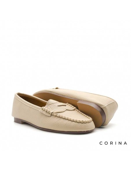 mocasines mujer​ beige