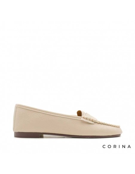 mocasines planos beige​