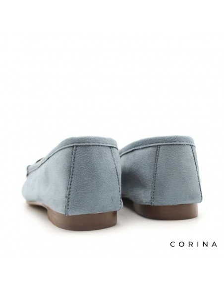 mocasín azul mujer