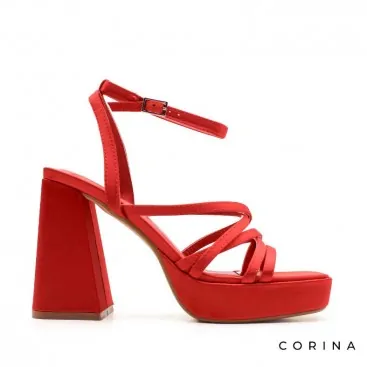 sandalias rojas tacon alto