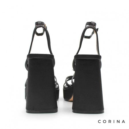 sandalias negras altas