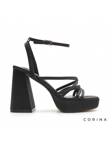 sandalias negras con plataforma