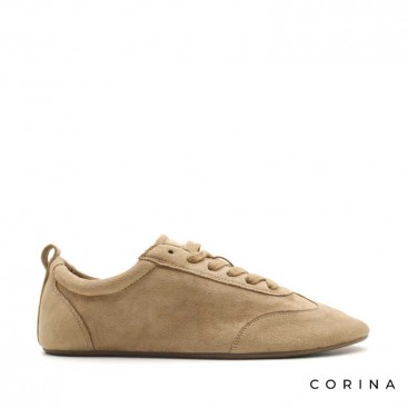 Zapatilla antelina camel mujer