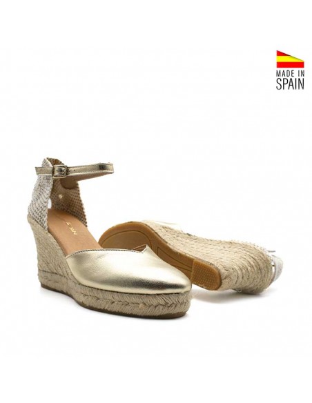 Alpargatas doradas mujer