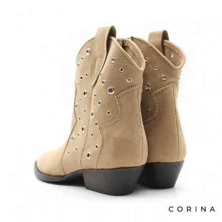 Botines antelina con ojales