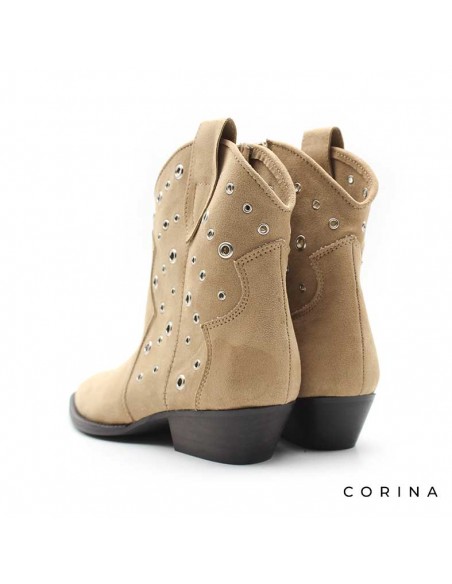 Botines antelina con ojales