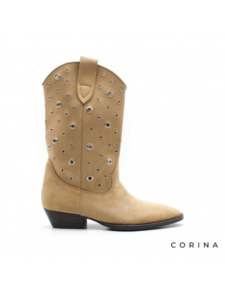 botines cowboy caña alta mujer