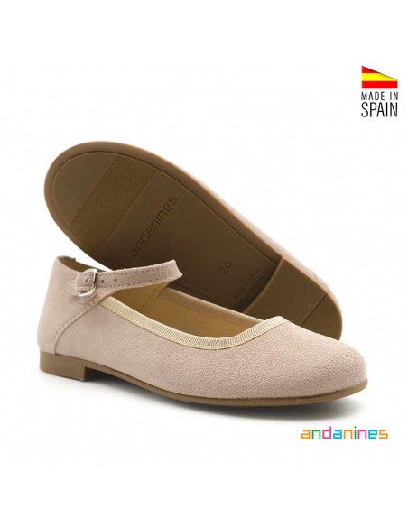 Merceditas ceremonia rosa empolvado