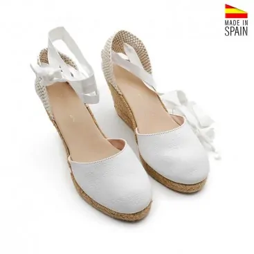 alpargatas piel blanca