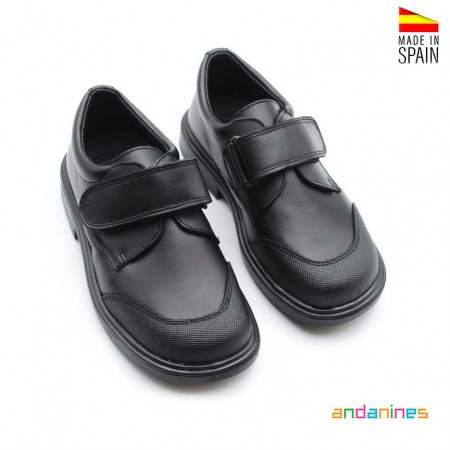 Zapatos niño piel negro colegio
