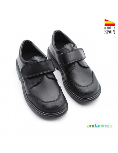 Zapatos niño piel negro colegio
