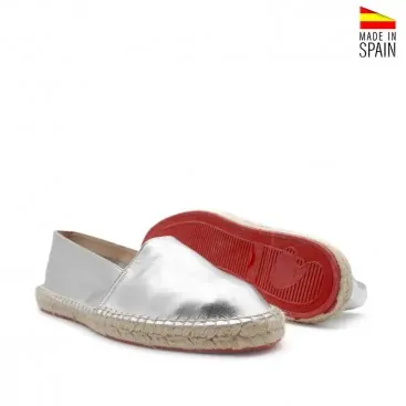 alpargatas talla grande plata
